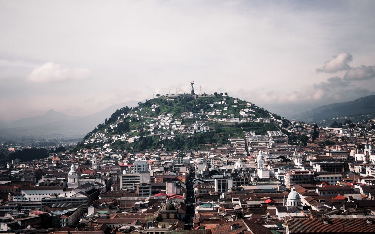 Centro histórico de Quito en un fin de semana